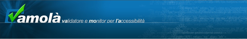 Vamolà, validatore e monitor per l'accessibilità